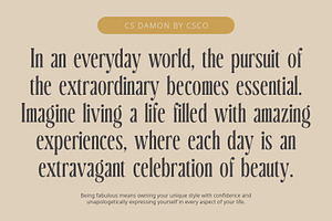 CS Damon Condensed Font