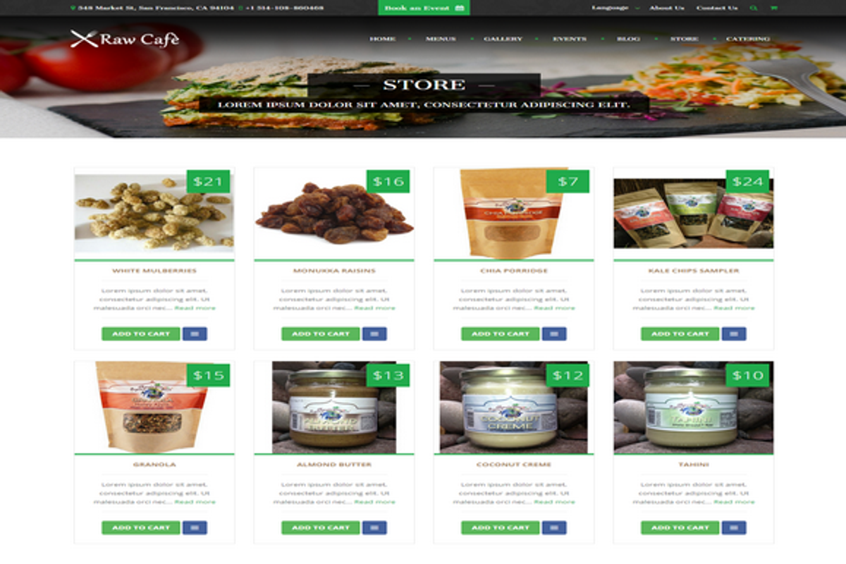 Raw Cafè-Bootstrap Theme Restaurant, a Bootstrap Template by auroraruggieri (Photo 10 of 13)