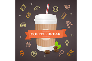 Cup Coffee Break Concept