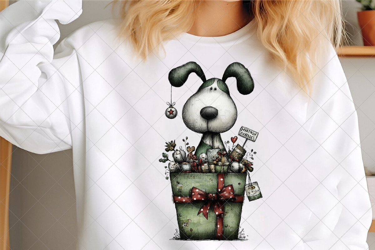 Whimsical Christmas Dogs Clipart, an Illustration by SinaCreation (Photo 4 of 7)