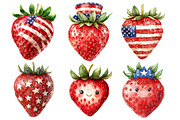 Independence Day Strawberry PNG, an Illustration by SinaCreation (Thumbnail 3 of 10)