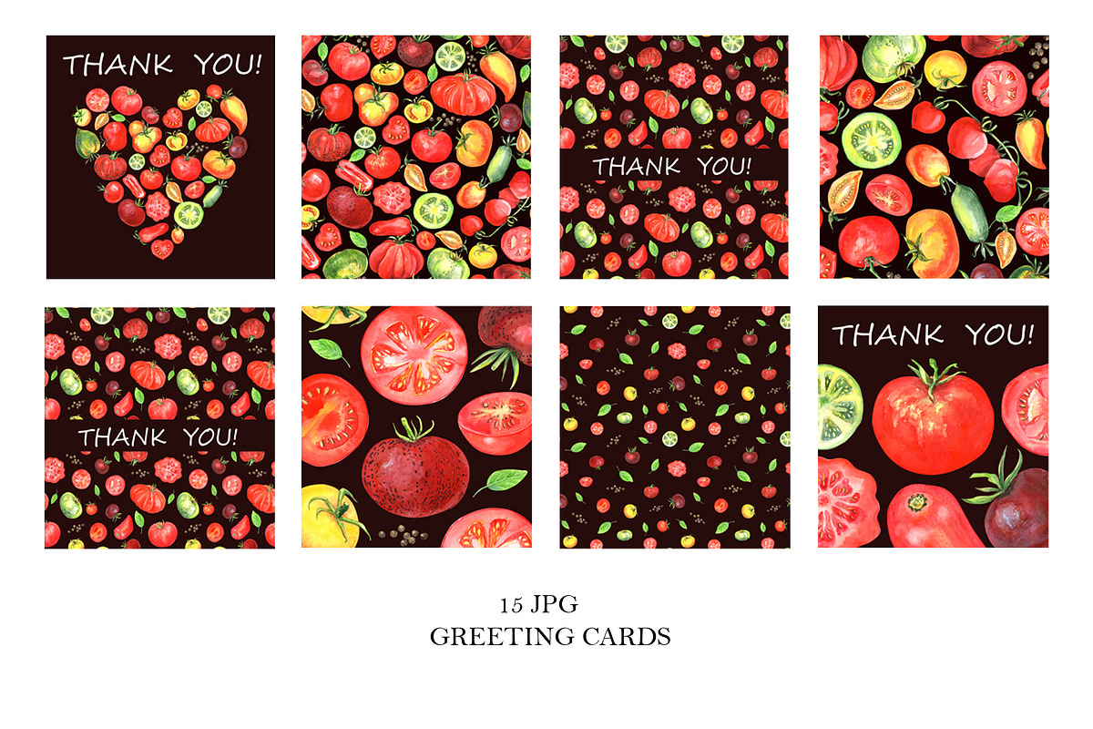 Watercolor TOMATOE, a Food Illustration by JennyColorArt (Photo 3 of 9)