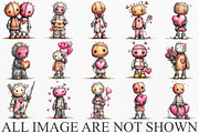 Valentine Voodoo Doll Clipart Bundle, an Illustration by Canvas Craft (Thumbnail 3 of 6)
