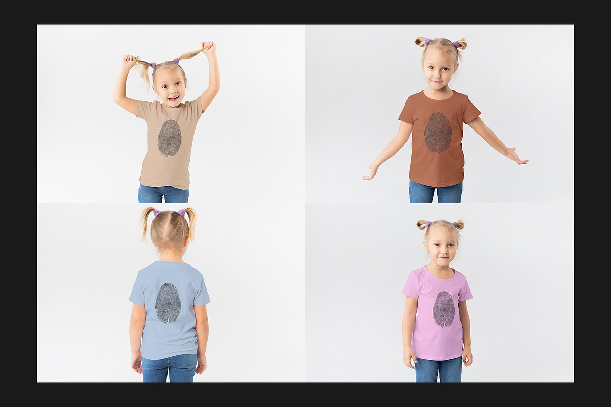 Kid's T-Shirt Mock-Up Set, a Shirt Mockup by Freeman Studio (Photo 7 of 15)