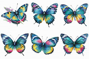 Watercolor Butterflies Clipart, an Illustration by Libby Wishes (Thumbnail 7 of 7)