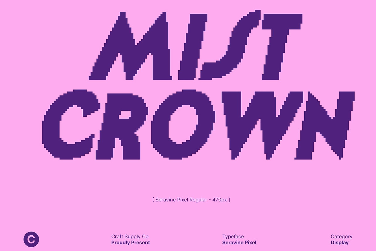 Seravine Pixel, a Sans Serif Font by Craft Supply Co. (Photo 2 of 8)