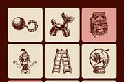 Vintage Circus Illustration Set, a Sport Illustration by Creative Stall (Thumbnail 8 of 10)