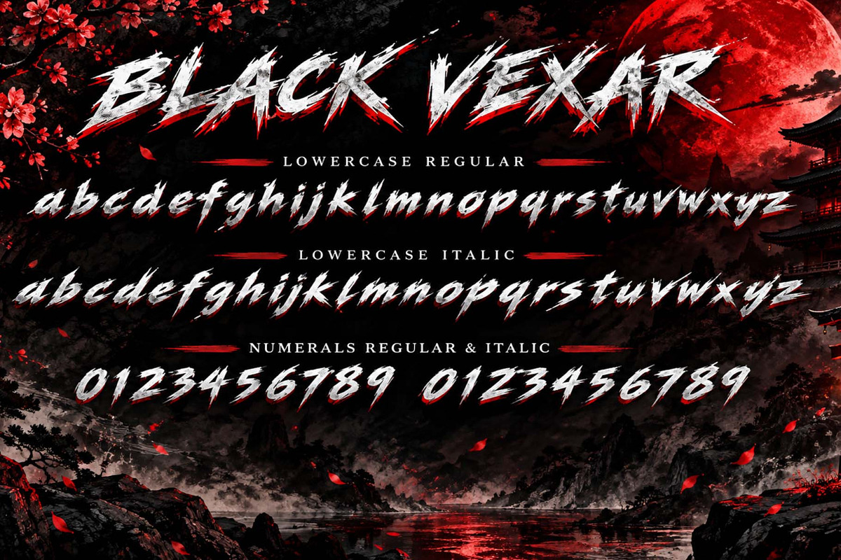 Black Vexar, a Handwritten Font by Yoga Letter