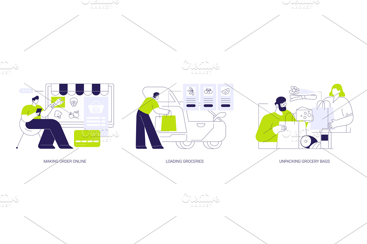 Curbside pickup at a grocery store, a Person Illustration by Visual Generation
