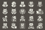 Vintage British Shorthair Cat Design, an Animal Illustration by devastd (Thumbnail 10 of 11)