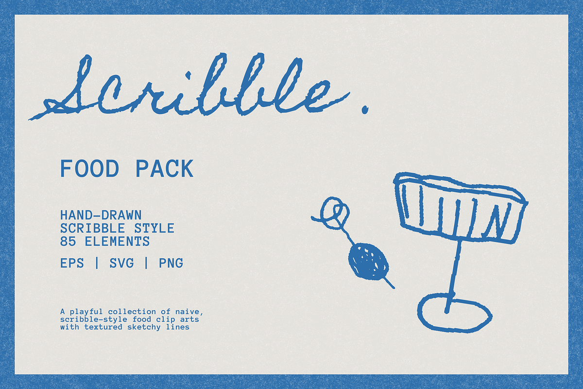Scribble Food Hand-Drawn Pack, a Food Illustration by Veronika Gotovceva (Photo 1 of 8)