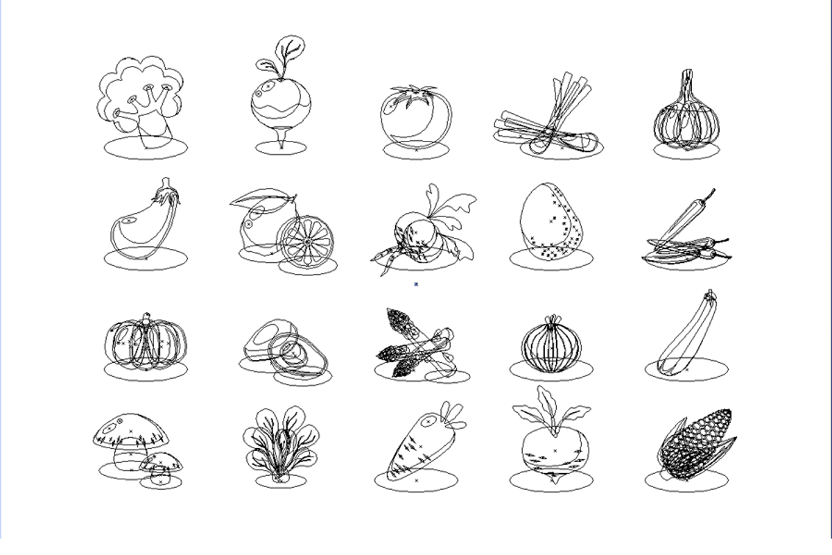 Vegetable Icons, a Food Illustration by Sunbzy (Photo 2 of 4)
