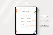 Canva Digital Meal Planner, a Design Template by Makii Templates (Thumbnail 4 of 6)