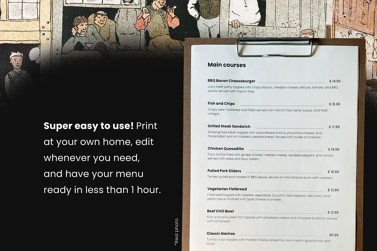 Bar and Pub Menu Template, a Brochure Template by Cadu's lil Digital Bodega (Photo 2 of 5)