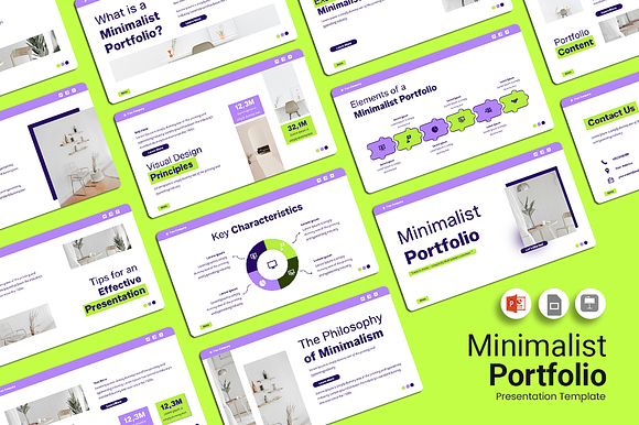Minimalist Portfolio - PowerPoint preview 4