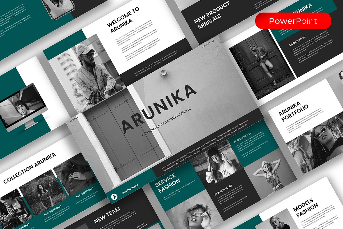 Creative Fashion PowerPoint Template, a Presentation Template by kreatifreya (Photo 1 of 5)