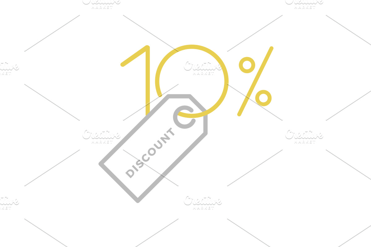 10 % discount logo, an Illustration by Super Accurate