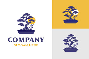Vintage Retro Bonsai Tree Logo, a Branding & Logo Template by funpixel