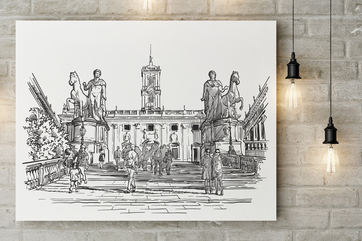 Sketches of Rome - Ink Edition, a Person Illustration by AntonPix Studio (Photo 2 of 6)