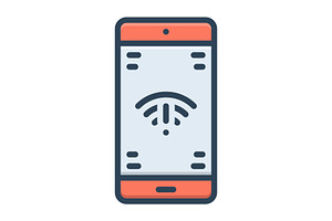 Offline mobile color icon, a Duotone Icon by Creative priyanka