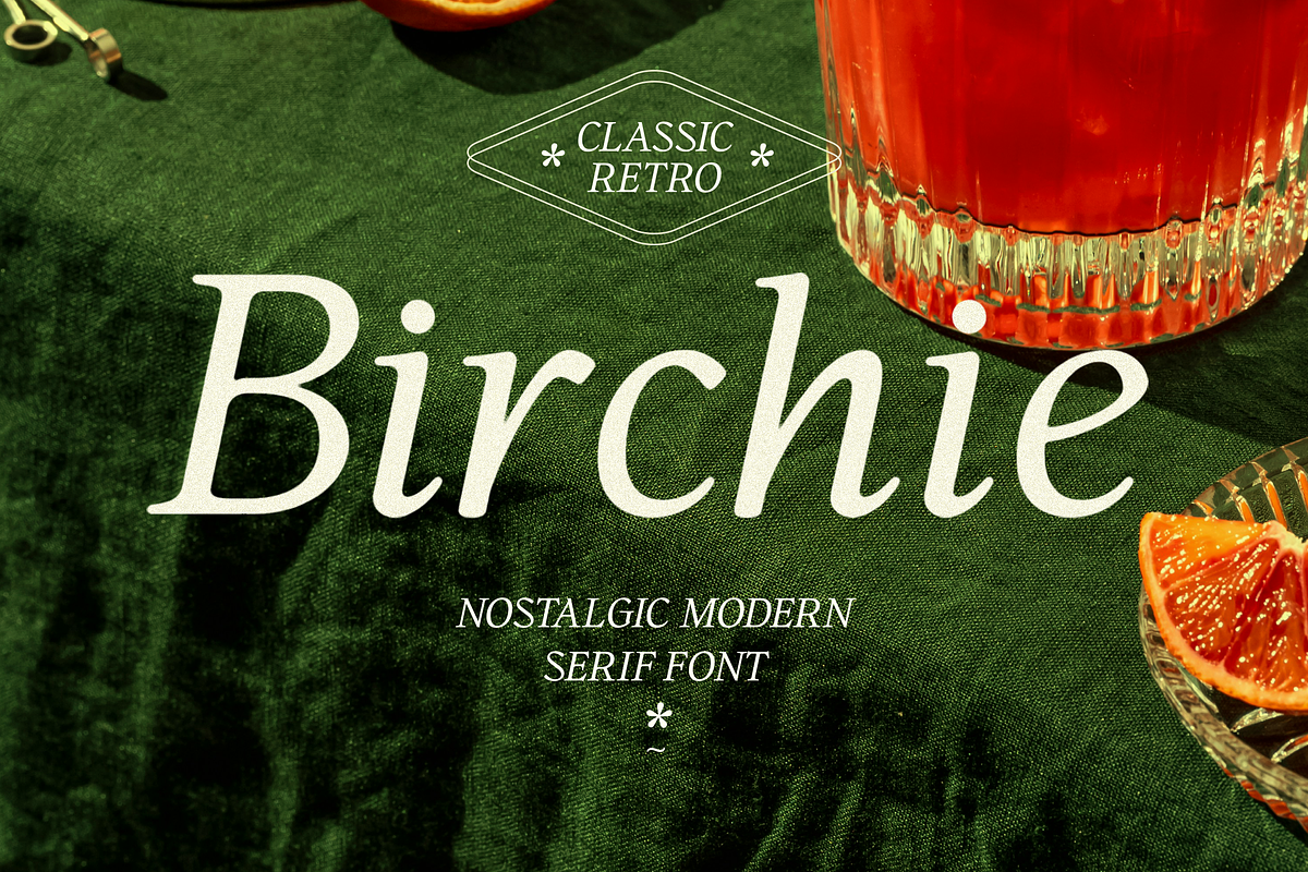 Birchie - Nostalgic Modern Serif, a Serif Font by Surplus Type Co (Photo 1 of 8)
