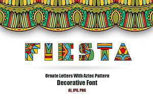 Fiesta ABC Letters Vector Font