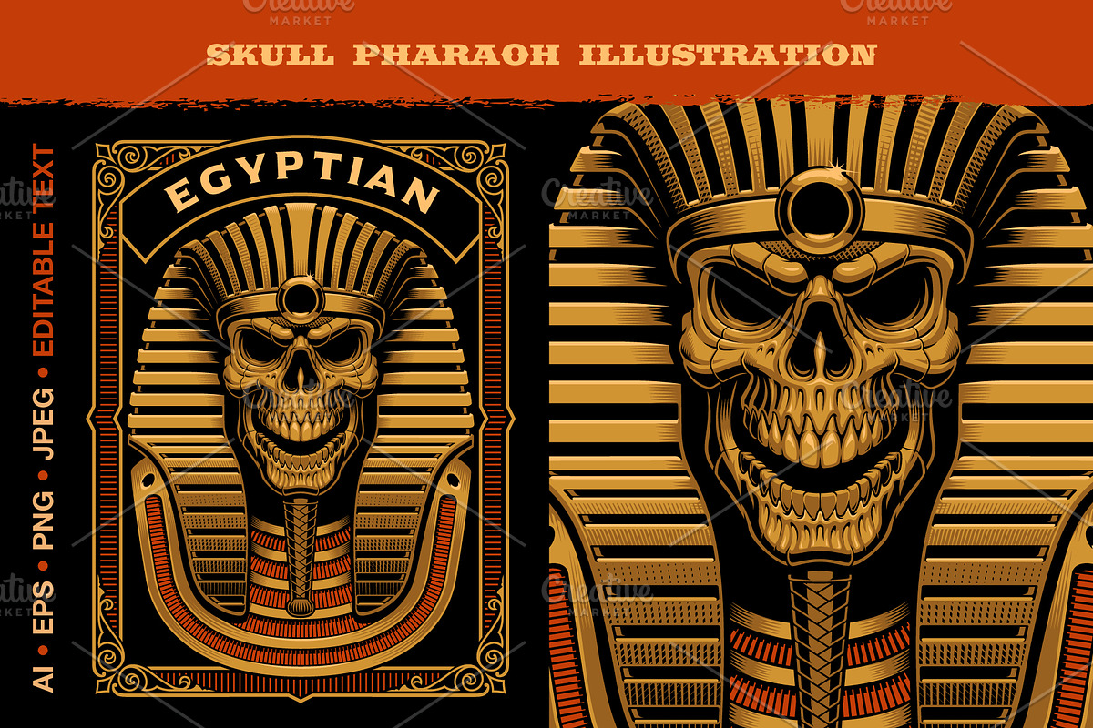 Egyptian Pharaohs Skeleton, an Illustration by Harry Kasyanov (Photo 1 of 4)