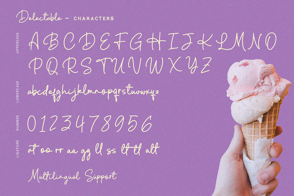 Delectable - Handwritten Font, a Script Font by Alpaprana (Photo 5 of 9)