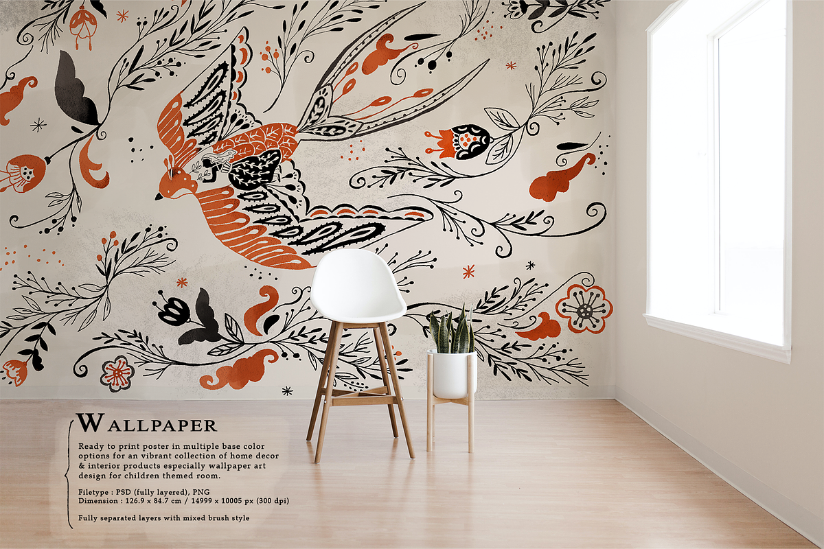 Thumbelina Folk Tale, a Pattern Graphic by Arie Clares (Photo 5 of 9)