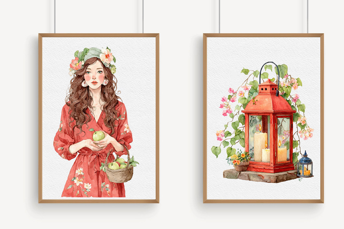 Watercolor Farm Clipart Set, an Illustration by Libby Wishes (Photo 4 of 7)