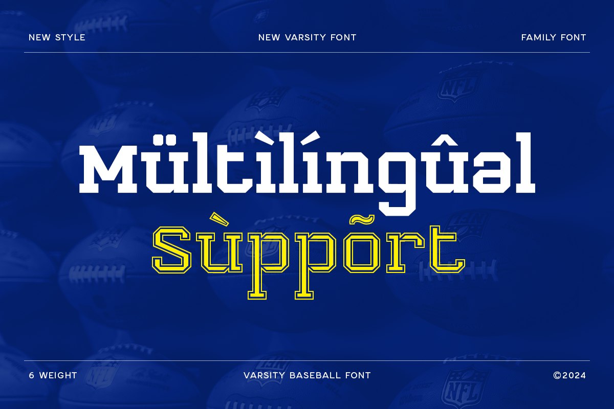 New Varsity - Baseball Font Family, a Slab Serif Font by Hamz Studio (Photo 6 of 11)