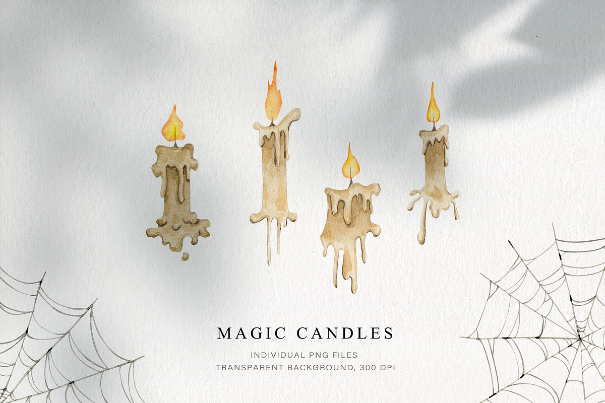 Halloween watercolor collection, a Decorative Illustration by CrystalinaShop (Photo 7 of 16)