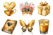 Golden Mother's Day Clipart PNG, an Illustration by SinaCreation (Thumbnail 4 of 5)