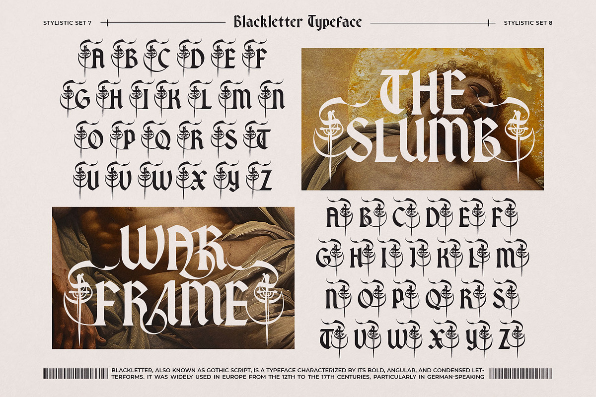 Dreamhour Typeface, a Blackletter Font by alit design (Photo 12 of 20)