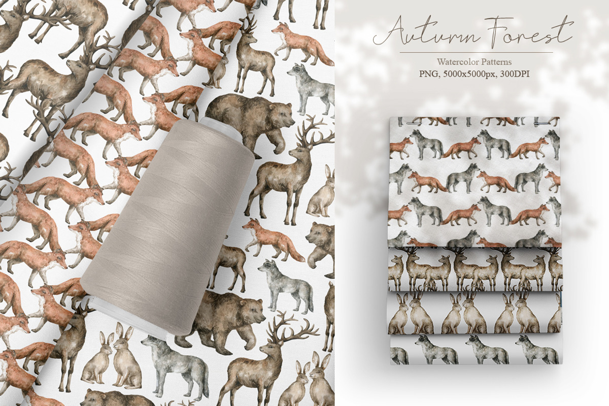 Autumn Forest. Watercolor set, an Animal Illustration by Kreker Kate (Photo 6 of 9)