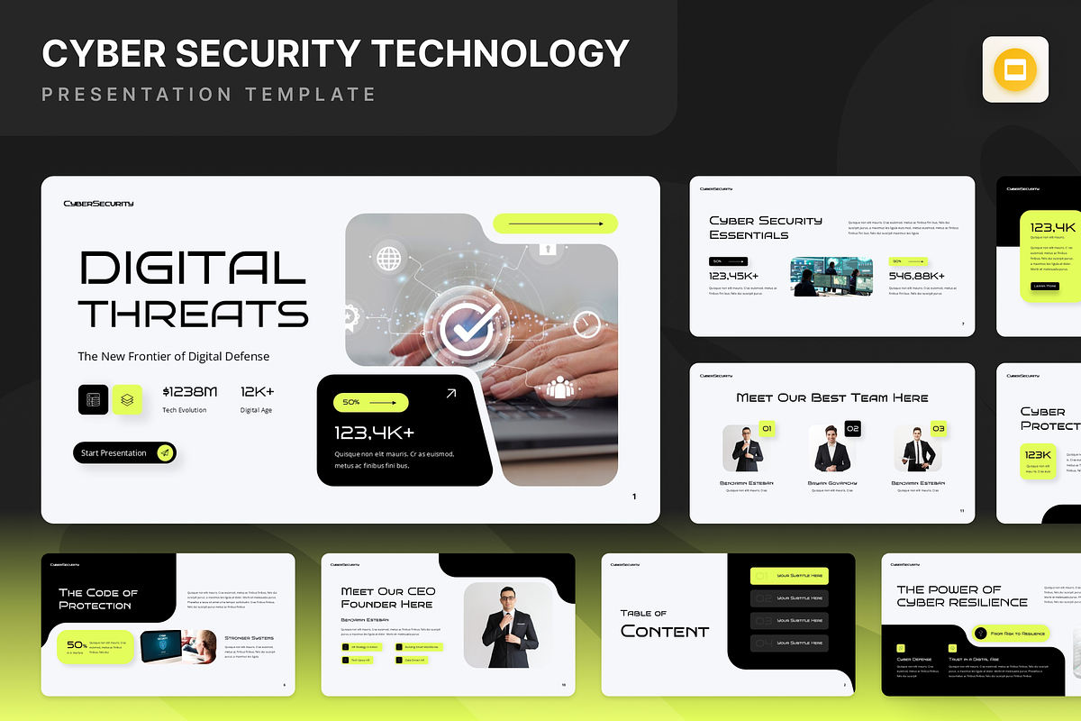 Cyber Security Google Slides, a Presentation Template by Annora Studio (Photo 1 of 7)