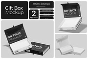 Gift Box Mockup, a Packaging Mockup by Bartama Graphic (Thumbnail 1 of 4)