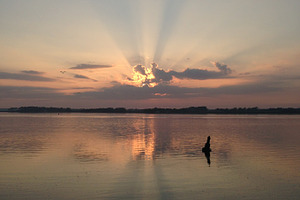 Sunset stock photo