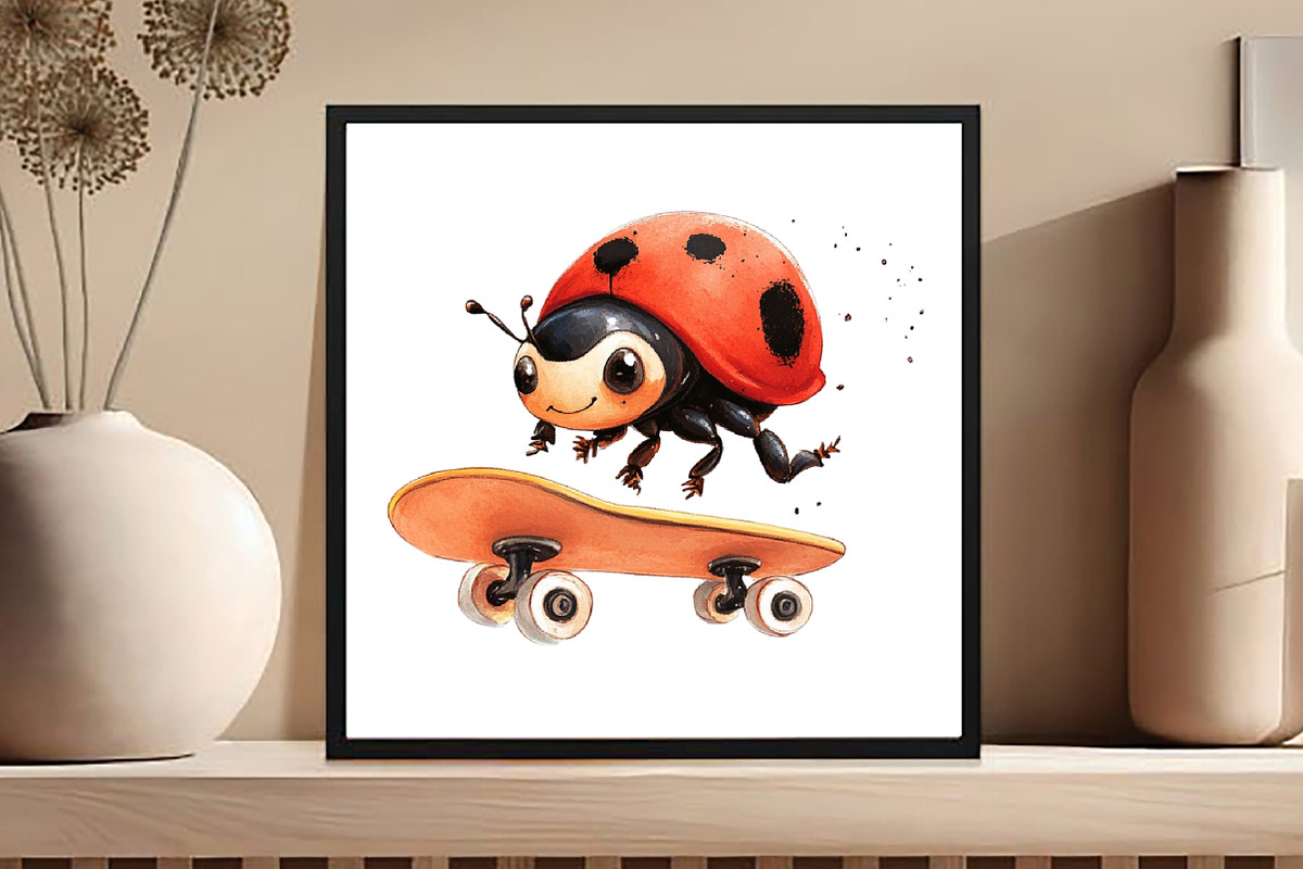 Quirky Funny Ladybug Clipart, an Illustration by DreamCafeArt (Photo 5 of 6)