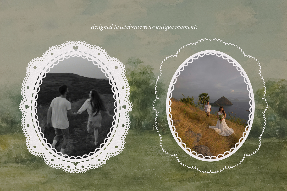 Romantic Paper Doilies & Frames, a Seasonal Illustration by Aesthetic Vault (Photo 6 of 8)