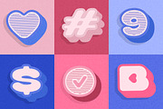 Pink Power - 3D Layered Font, a Font by Sarid Ezra (Thumbnail 5 of 10)