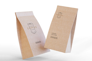 Paper Coffee Bags Mockup