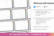 PLR Undated Digital Planner, a Design Template by Makii Templates (Thumbnail 3 of 6)