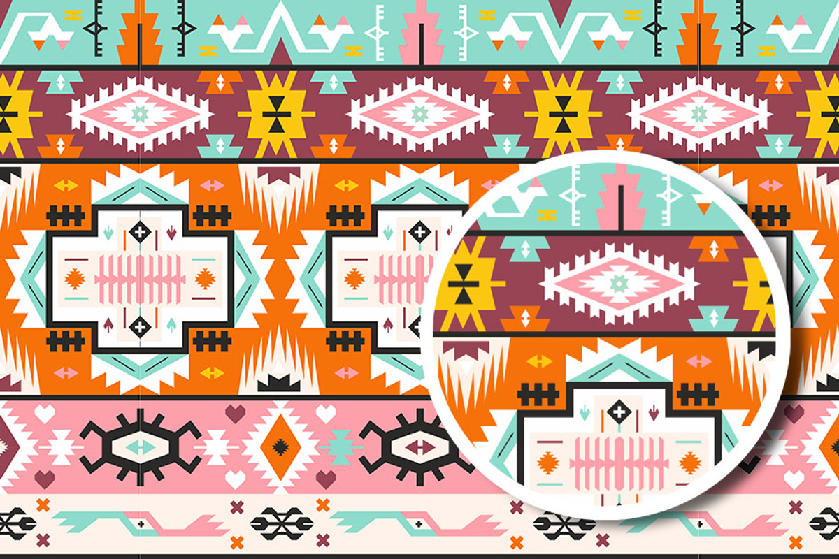 Ethnic pattern in aztec style, a Pattern Graphic by tomuato (Photo 3 of 4)