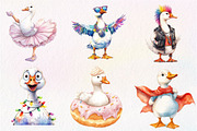Silly Goose Sublimation Clipart, an Illustration by CreationArt (Thumbnail 4 of 5)
