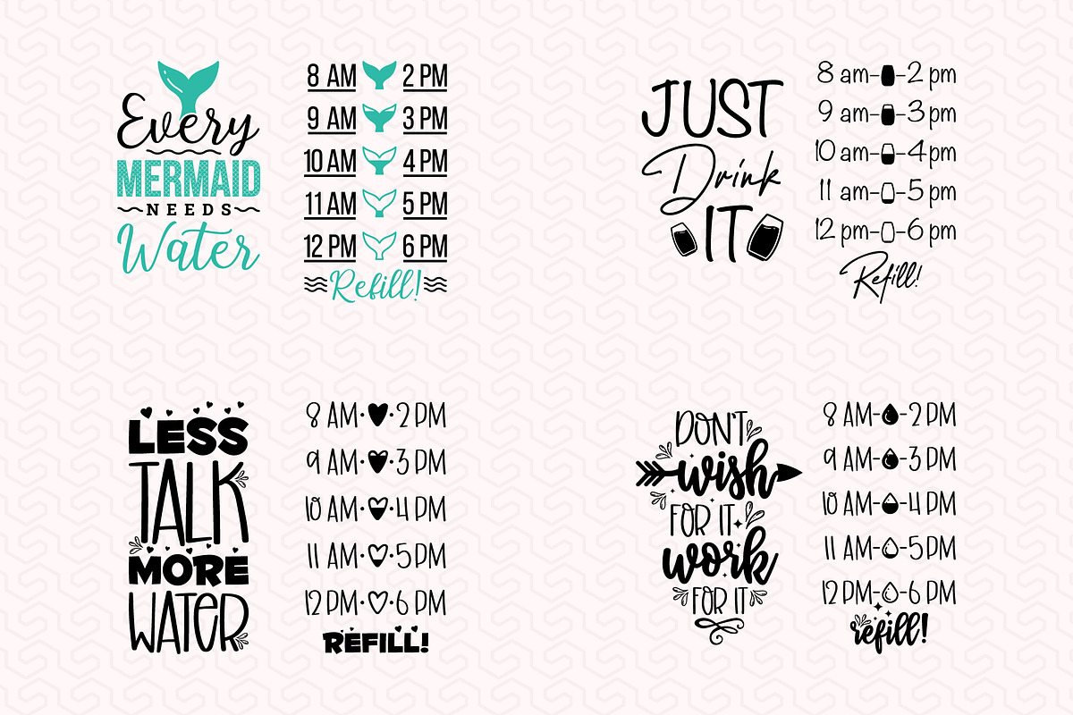 Water Tracker SVG Bundle, a Graphic by CraftlabSVG