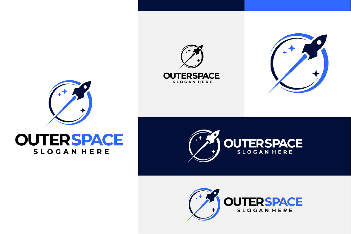 Set of Fire Rocket Logo designs, a Branding & Logo Template by Lucky Creative (Photo 3 of 5)
