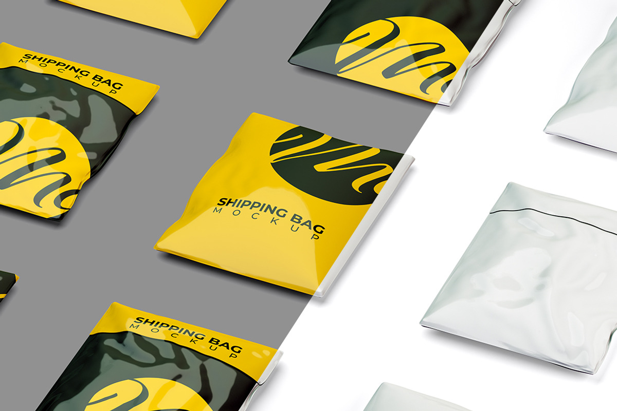 Postal Shipping Bag Mockup Set, a Product Mockup by McLittle Stock (Photo 5 of 5)