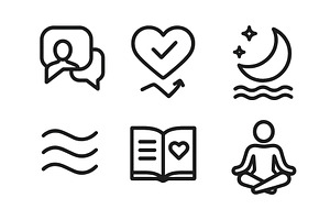 Icons representing communication, a Healthcare Illustration by ZinetroN