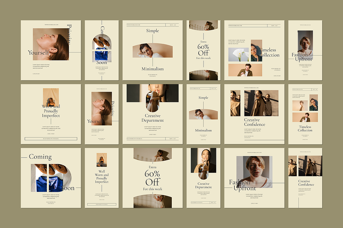 600 Minimalist Instagram Bundle, a Social Media Template by Creatchees.std (Photo 16 of 37)